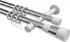 Interdeco Gardinenstange / Vorhangstange Chrom / Weiß, Typ Produktbild-Vorschau 1