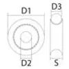 Rondelle Delrin 34 mm pour corde Ø 12 mm blanc, 1 pièce Voir les images du produit 4