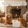 Katzenbrunnen Keramik, Trinkbrunnen für Katze 2.1L, Leiser Produktbild-Vorschau 4