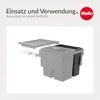 Bidone interno Hailo da 18 litri 1132969 grigio scuro 385 x Anteprima dell’immagine prodotto 3