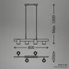 BRILONER - Hanglamp met verstelbare spots, 4x GU10 fitting, Productafbeelding-voorbeeld 8