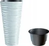 Fioriera Sand Slim incl. vaso per piante 2in1 bianco 45 Anteprima dell’immagine prodotto 5