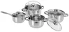 8tlg Kochtopfset Kochtöpfe Edelstahl Induktion Glasdeckel Produktbild-Vorschau 2