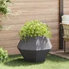 vidaXL Fioriera nera 75 x 75 x 60 cm in acciaio Anteprima dell’immagine prodotto 3