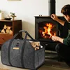 Filz Holzkorb XL 50x35x23cm Schwarz mit Festseilen, 50L, Produktbild-Vorschau 4