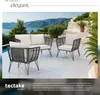 Salon de jardin SUNDO en résine tressée - gris anthracite Voir les images du produit 4