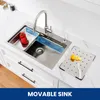 CECIPA 70*45 Edelstahl-Küchenspüle, Überbauspüle, geprägte Produktbild-Vorschau 4