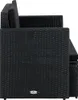 vidaXL 2-Sitzer-Gartensofa mit Auflagen Schwarz Poly Rattan Produktbild-Vorschau 2