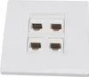 Cat 6 Ethernet Wall Plate 4 Port Female To Female Keystone Voir les images du produit 4