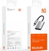 The image shows the front and back packaging of a Mcdodo USB-C to 3.5mm audio adapter. Náhľad obrázku produktu