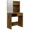 vidaXL Toaletní stolek se zrcadlem Smoked Oak 74,5x40x141 Náhled obrázku produktu 1