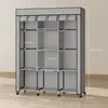 Stoffkleiderschrank mit 2 Kleiderstangen und 8 Produktbild-Vorschau 5
