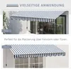 Outsunny Markise Gelenkarmmarkise Handkurbel Balkon Produktbild-Vorschau 6
