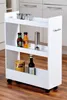 KESPER Nischenregal auf Rollen 78 x 22 x 60 cm Weiß 24852 Produktbild-Vorschau 3