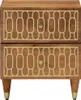 Nachtkastjes 2 st 40x33x46 cm massief mangohout Productafbeelding-voorbeeld 2