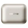 A close-up, top-down view of a gold-colored charging case for wireless earbuds. Produktbild-Vorschau