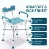 Sedia da doccia VixoMed® con schienale e braccioli – Anteprima dell’immagine prodotto 3
