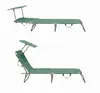 Aga 2x Chaise longue de jardin réglable avec auvent Vert Voir les images du produit 5