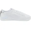 A side view of a white Puma sneaker with silver accents on a white background. Podgląd zdjęcia produktu