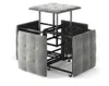 Hocker Set 5-in-1 Sitzhocker-Transformer XL 50 cm Grau Produktbild-Vorschau 2