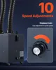 A close-up marketing image of a welding fume extractor, highlighting its speed adjustment knob and features. Podgląd zdjęcia produktu