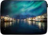 MuchoWow® Laptop Hülle 14 ZollNordlichter - Norwegen - Berg Produktbild-Vorschau 1