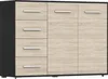 A product image of a dresser with multiple drawers and cabinet doors. Náhled obrázku produktu