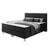 Boxspringbett Rotterdam 140x200 cm Webstoff Schwarz Produktbild-Vorschau 2