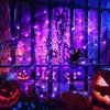 Halloween-Spinnennetz mit 70 LED-Lichtern, 8 Modi, Produktbild-Vorschau 6