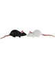 Dehnbare Ratte als Spielzeug 11 cm | Schwarz / Weiß Produktbild-Vorschau 2