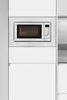A built-in microwave oven set into white cabinetry. Produktbild-Vorschau