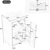 Sweiko 51x34x83cmPodłogowa szafka łazienkowa, umywalka, Podgląd zdjęcia produktu 5