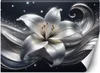 Vlies fototapete Natur silberne Blume 150x105 cm Feeby Produktbild-Vorschau 1
