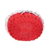 Roter Einkaufskorb / Geschenkkorb aus Weide 42x34 H23/36 Produktbild-Vorschau 4