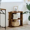 vidaXL Bücherregal 3 Böden Räuchereiche 60x30x60 cm Produktbild-Vorschau 3