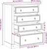 vidaXL Komoda Corona 92x48x114 cm lite drewno sosnowe Podgląd zdjęcia produktu 8