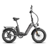 A studio shot of a gray electric fat bike against a white background. Produktbild-Vorschau