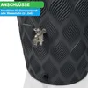 YourCasa Regentonne 240 Liter [Seabreeze Flower] Anthrazit Produktbild-Vorschau 6