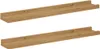 Two identical wooden shelves are shown against a white background. Produktbild-Vorschau