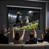 HOMCOM Beamer Leinwand 221x15cm 100 Zoll 16:9 HD 4K Motor Produktbild-Vorschau 2