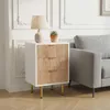 ProximaX Nachttisch 2er Set, Weiß & Naturholz, 3 Produktbild-Vorschau 4
