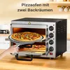 dvoupatrová pec na pizzu 3000W s kordieritovým kamenem na Náhled obrázku produktu 8