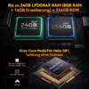 Diagrams and text highlighting the RAM, ROM, and processor specifications of a smartphone. Produktbild-Vorschau
