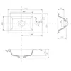 Gussmarmor-Waschtisch 40x22cm, weiß Produktbild-Vorschau 6