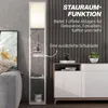 HOMCOM Stehlampe Stehleuchte mit 3 Fächern E27 Sockel USB-A Produktbild-Vorschau 5
