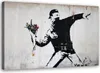 Obraz na płótnie, Banksy Chuligan rzucający bukietem Podgląd zdjęcia produktu 1