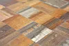Mosaikfliese selbstklebend Aluminium braun metall Holzoptik Produktbild-Vorschau 4