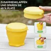 Faltbarer Reisebecher aus Silikon mit staubdichtem Deckel, Produktbild-Vorschau 3