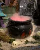 Schwarzer Hexenkessel mit Flammen Motiv als Verzierung 18 Produktbild-Vorschau 3
