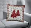 Kissenhülle 40 x 40 Stickerei Tannenbaum rot Winter Produktbild-Vorschau 2
